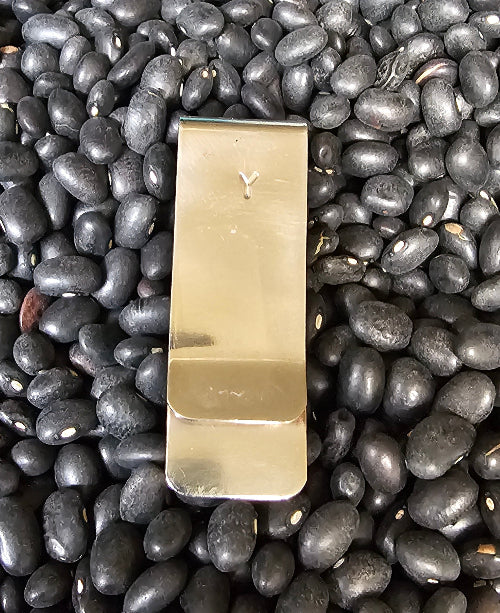 Native American Money Clip Signed Arnold Yazzie Navajo Sterling Silver Multi Stone