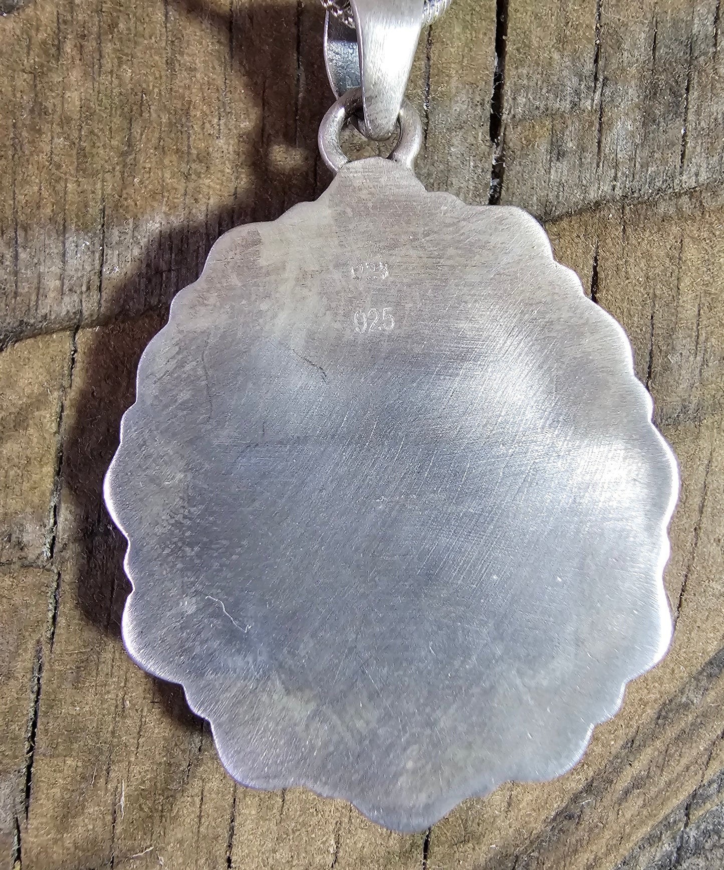 Pink Opal with Turquoise Pendant Sterling Silver Necklace