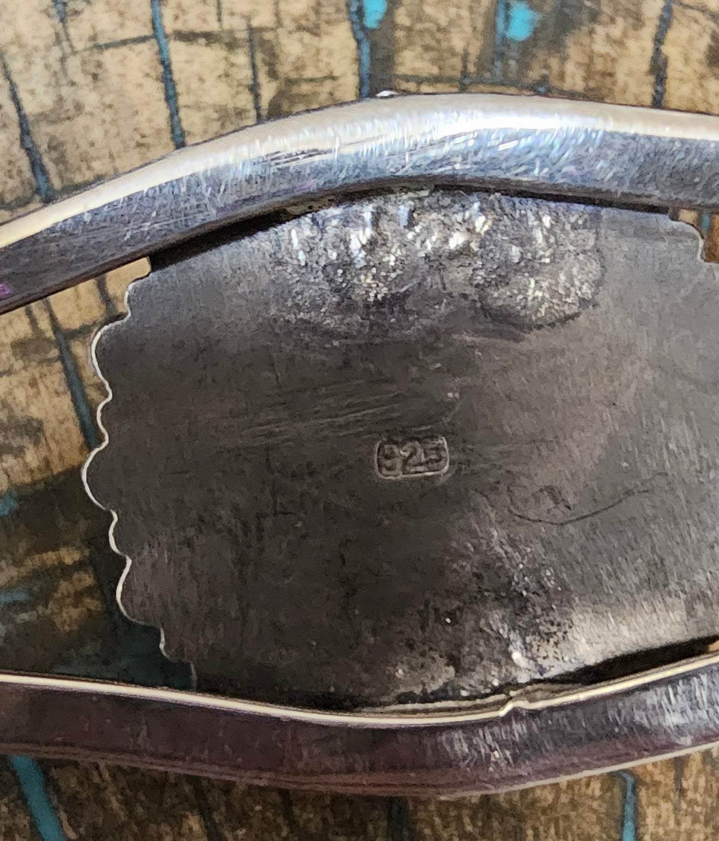 Zuni Cluster Cuff Sterling Silver Stamped 925