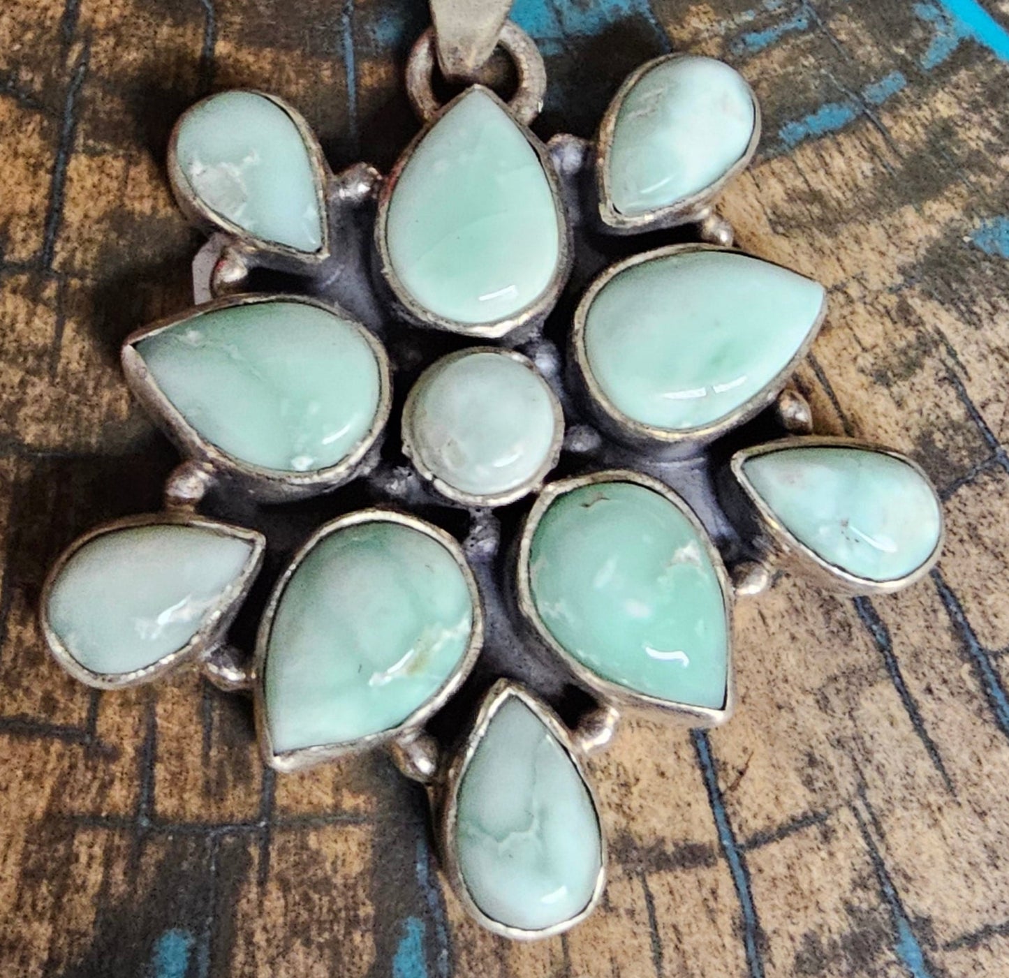 Palomino Turquoise Pendant and Sterling Silver Necklace W/ SS Chain