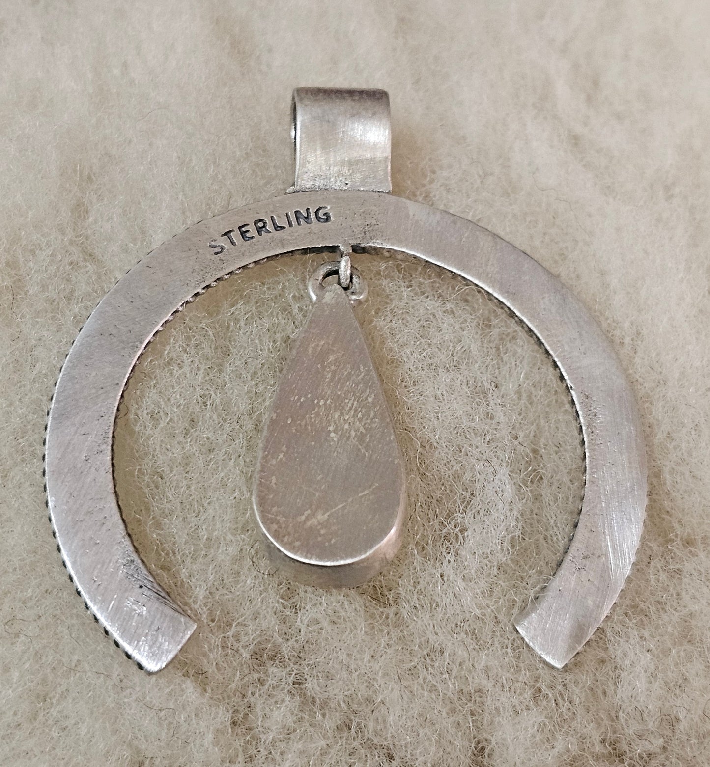 Palomino Turquoise And Sterling Silver Naja Southwestern Style Pendant