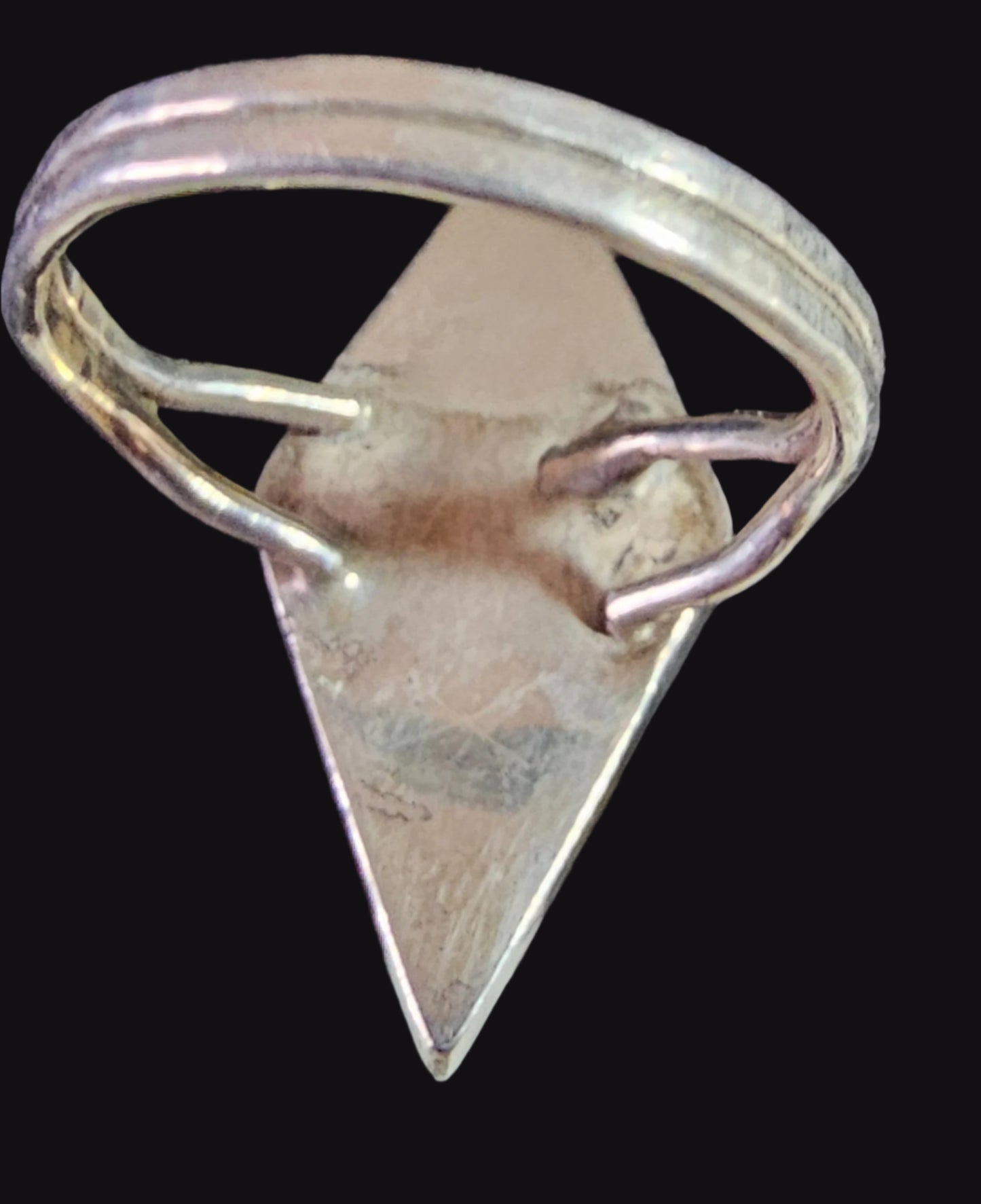 Vintage Inlay Zuni Ring Sterling Silver sz 6 1/4