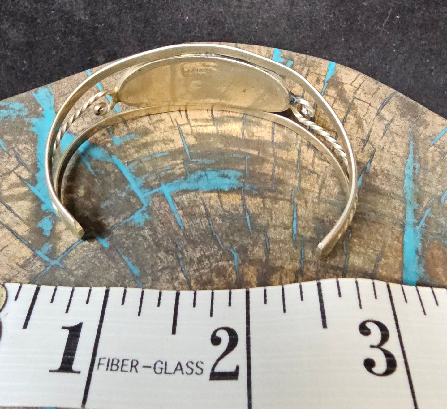 Mother of Pearl Vintage  Cuff sz 8 Stamped Mexico