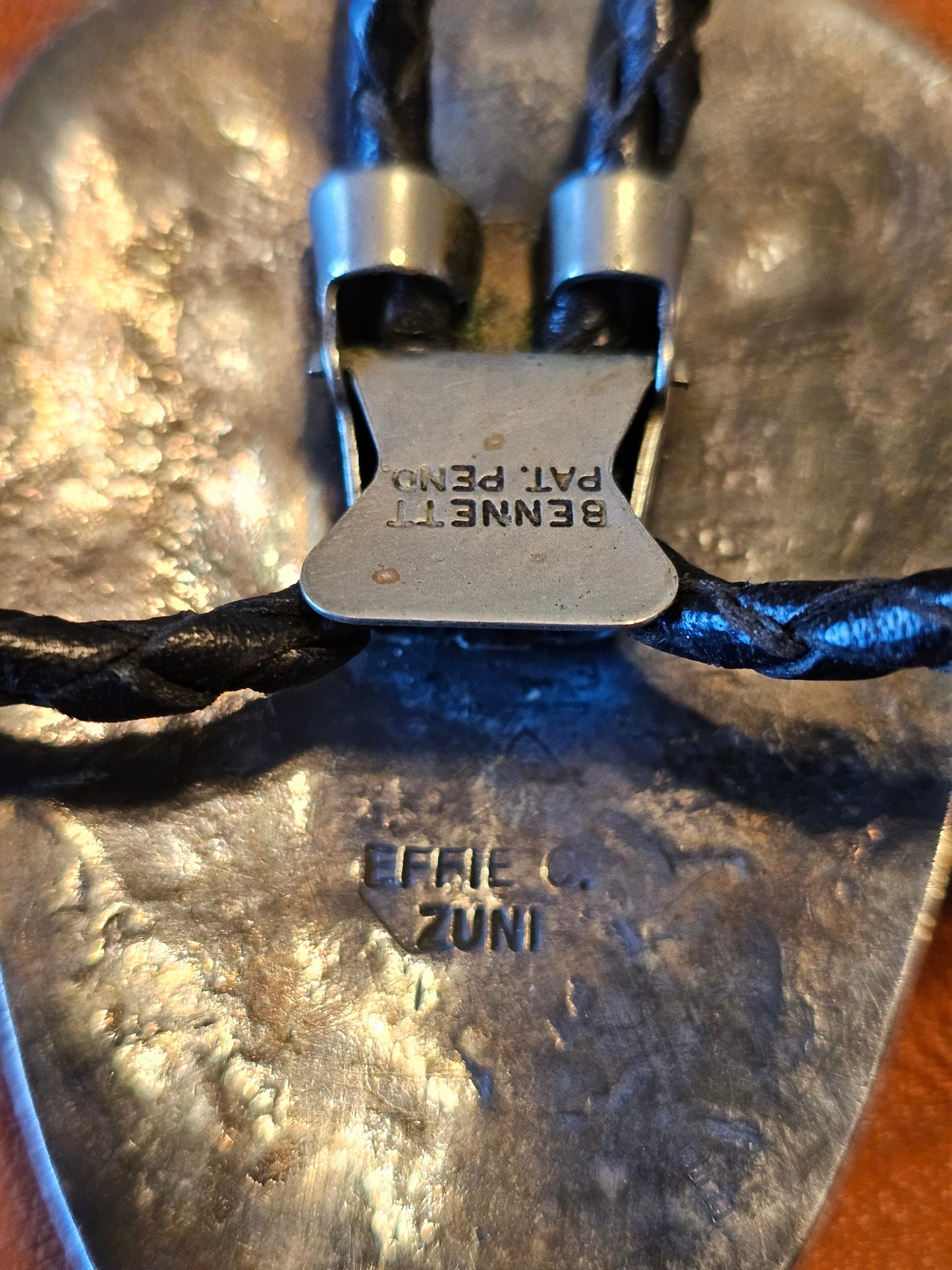 Effie Calavaza Zuni Bolo Tie Sterling Vintage RARE 110 Grams