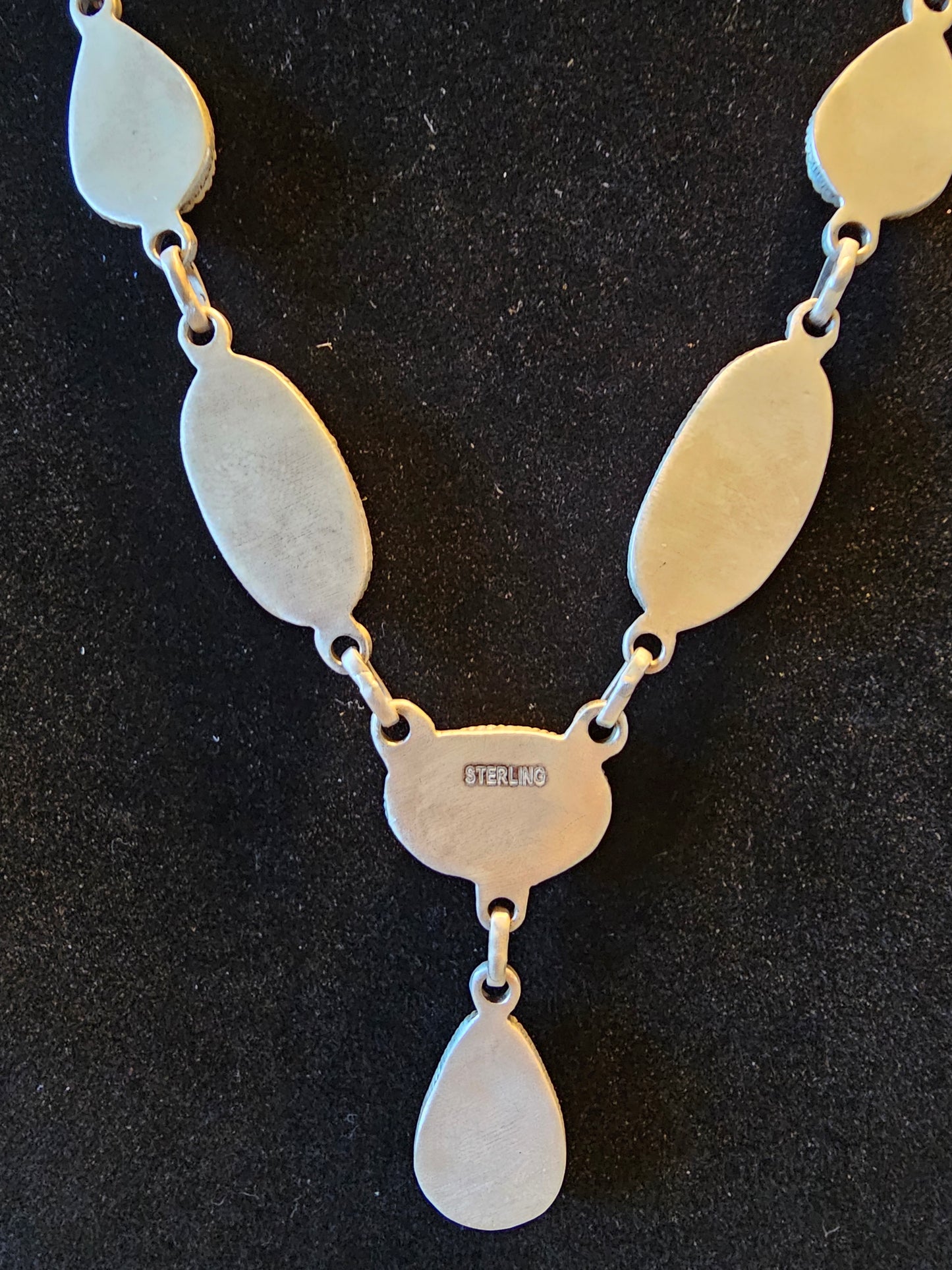 Golden Hils Turquoise Sterling Silver Southwestern Lariart 16 "