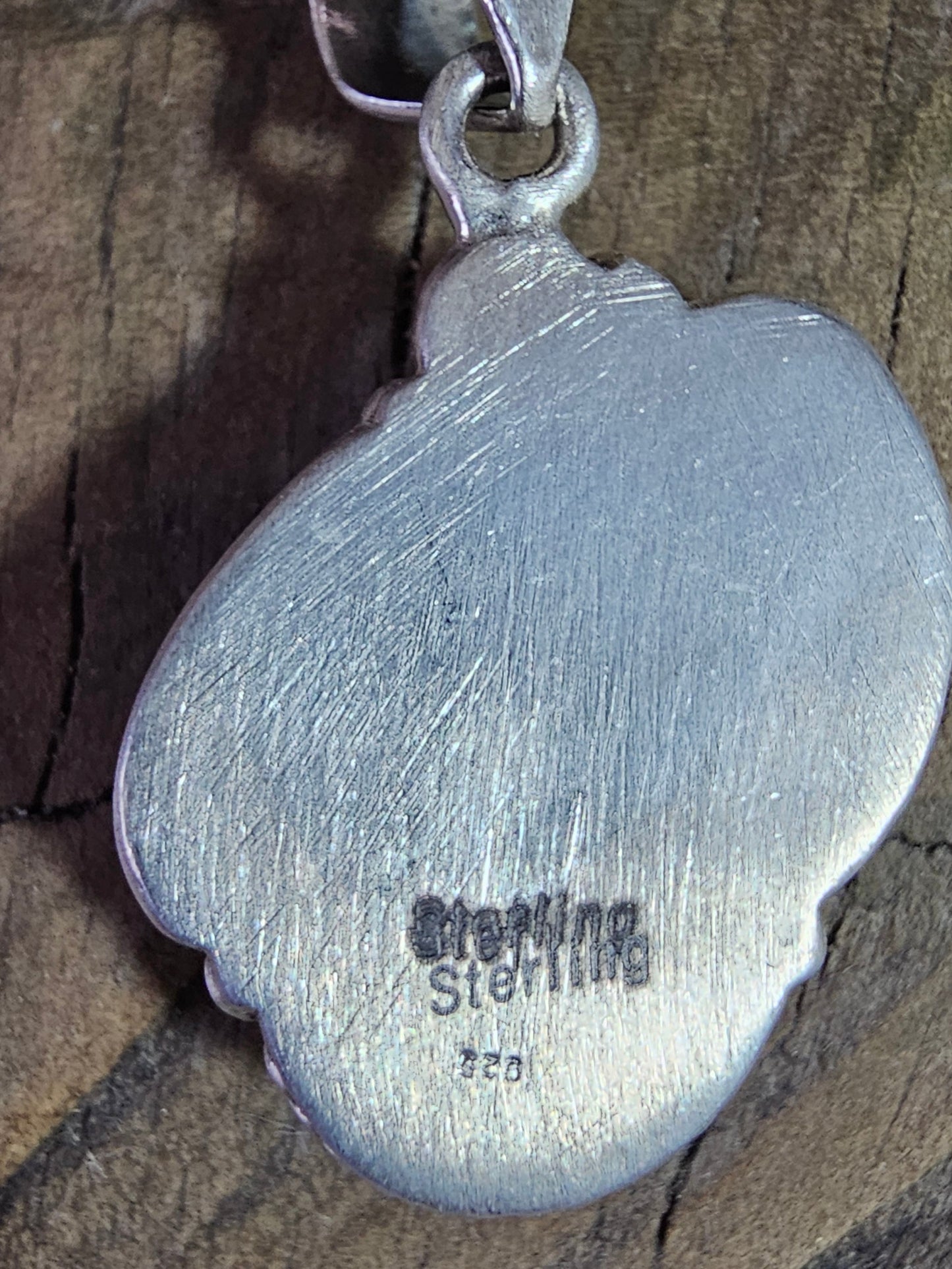 Kingman Turquoise Pendant with Brushed Sterling Silver