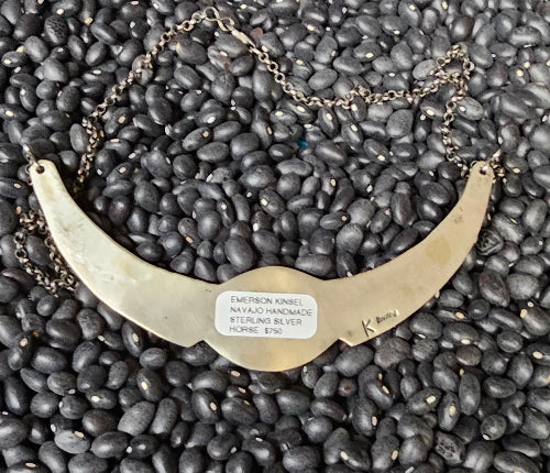 Emerson Kinsel Sterling Silver Horse Necklace Native American Navajo