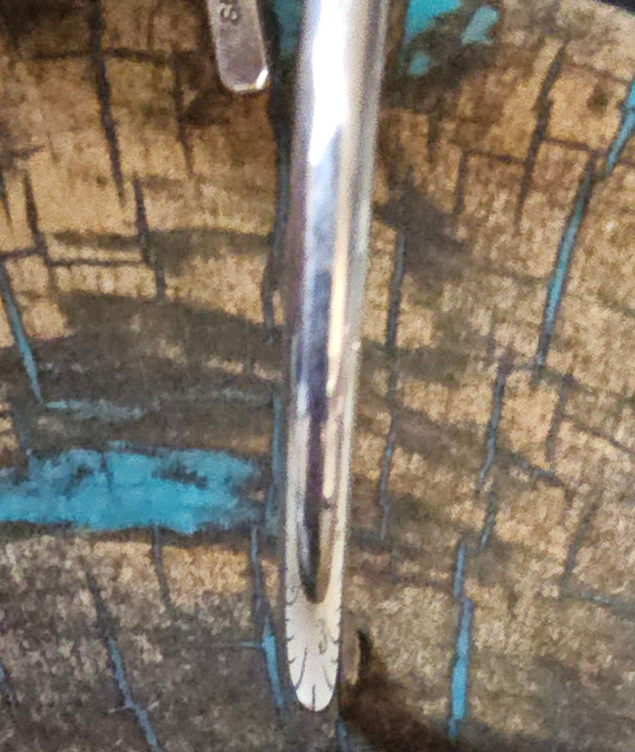 Pink Conch & Sterling Silver Cuff Native American Made & Signed GS