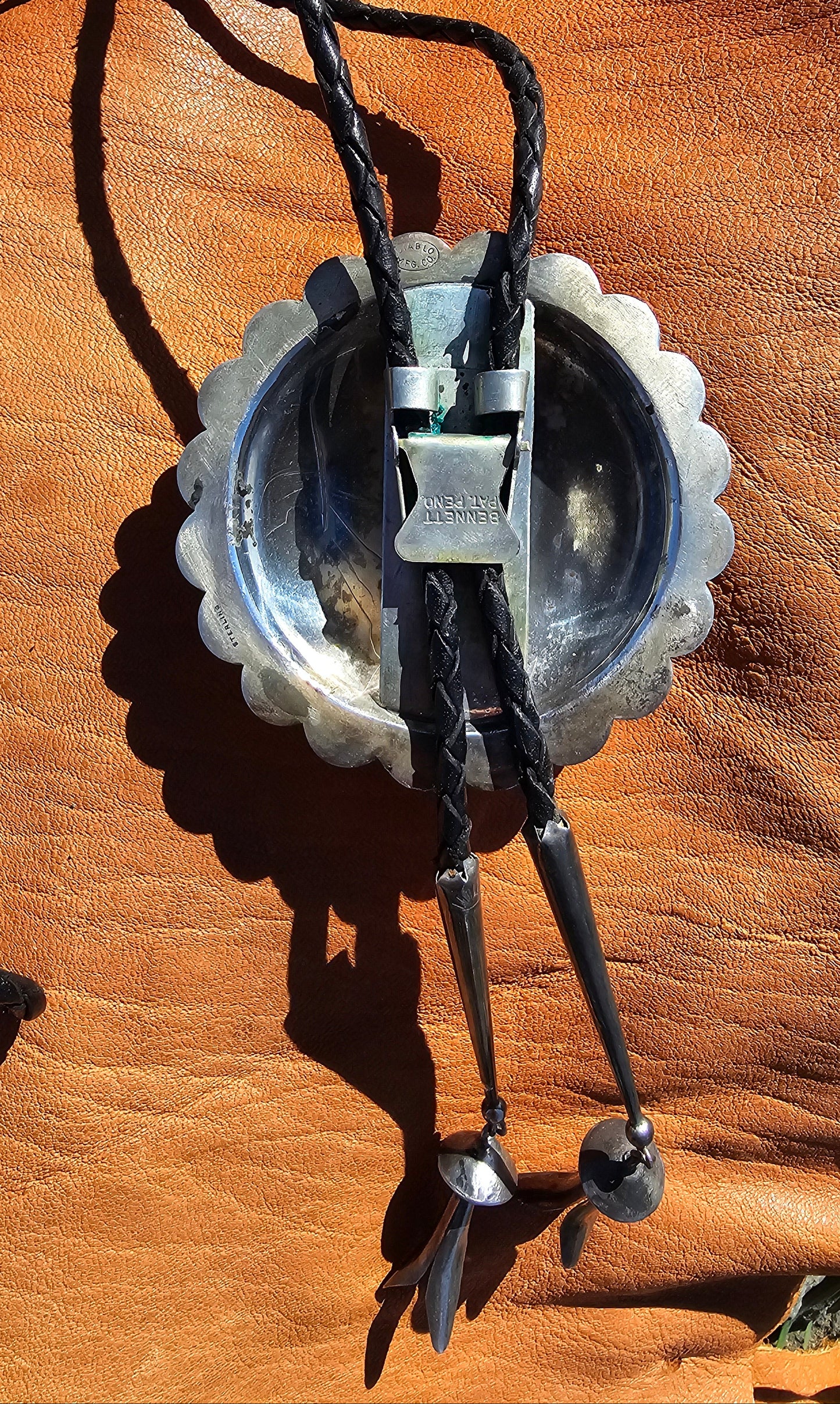 Bucking Bronc Rider Bolo Tie Vintage Diablo Manufacting Company Sterling Silver