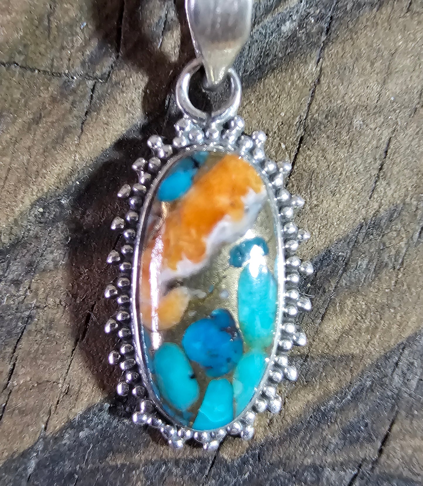 Spiny Oyster Sterling Silver Pendant