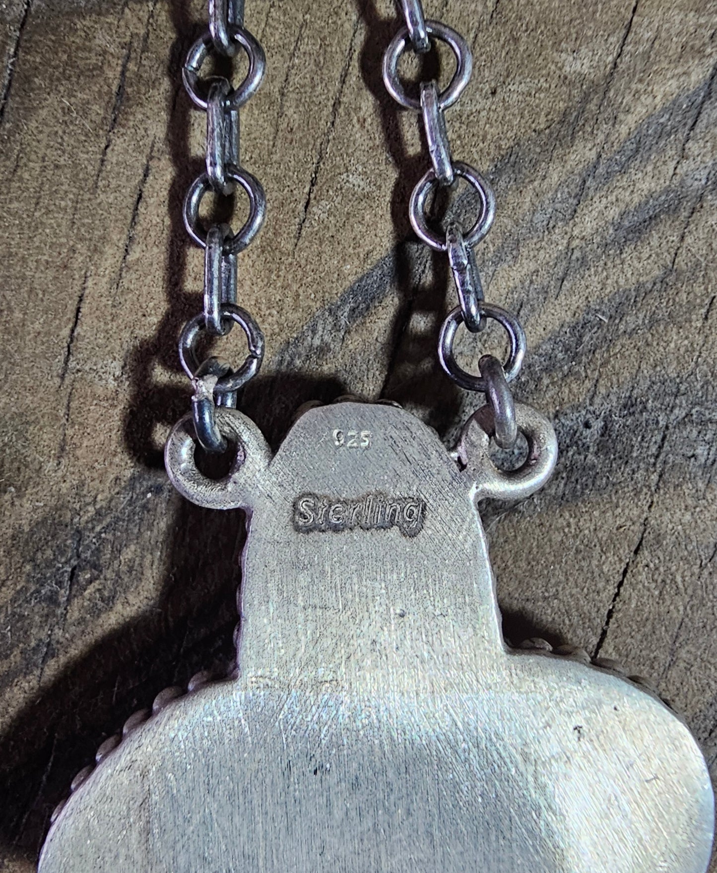 Whitewater Turquoise Brushed Sterling Silver Pendant With Sterling Chain Necklace