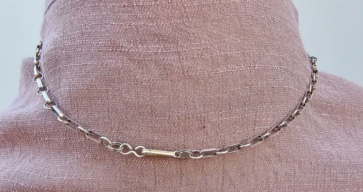 Vintage Zuni Necklace Sterling Silver Native American Petit Point W/Matching Earrings Rare