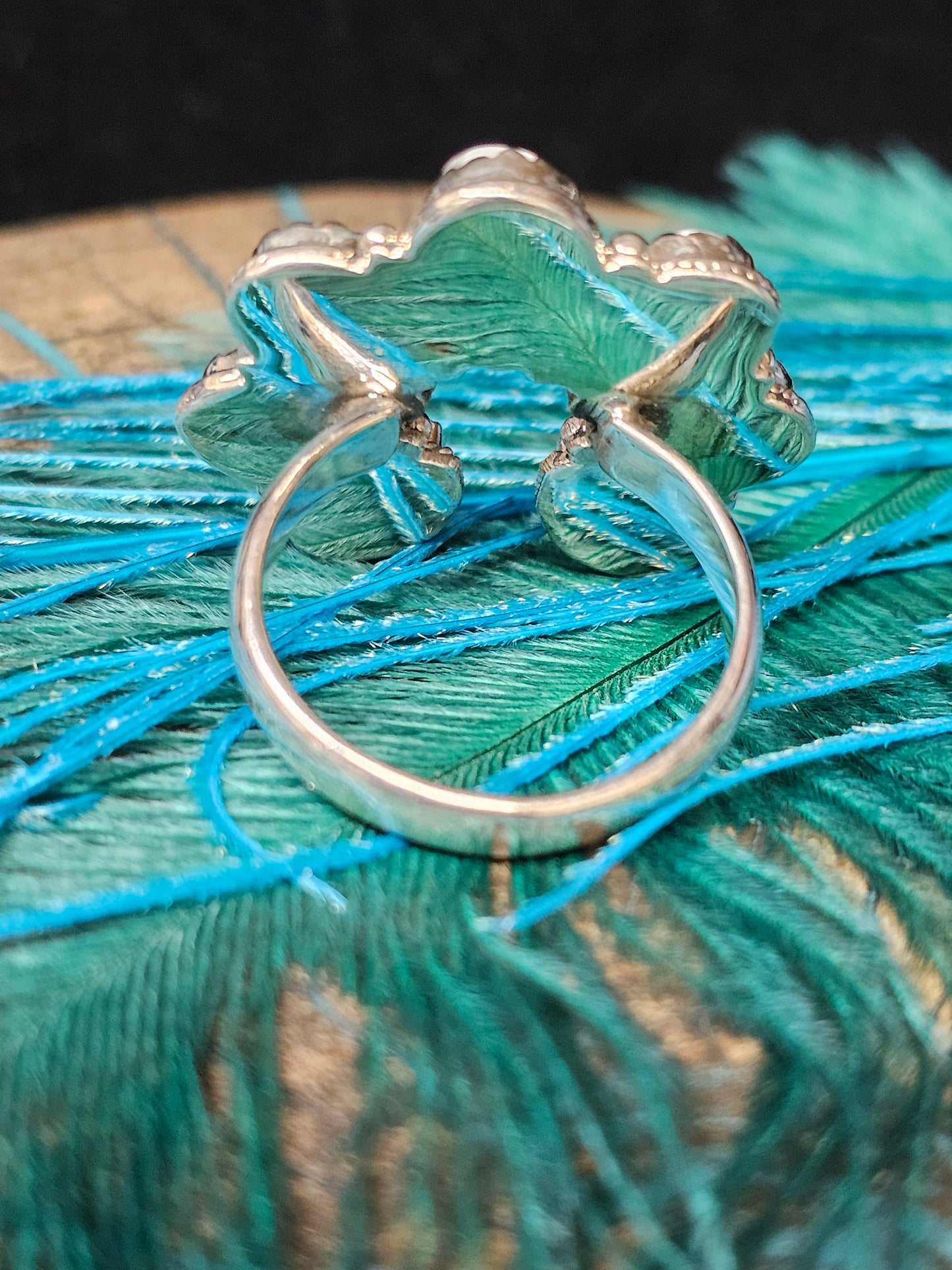 Turquoise White Buffalo Spiny Oyster Ring Size 11 Sterling Silver Southwestern Ring Horseshoe