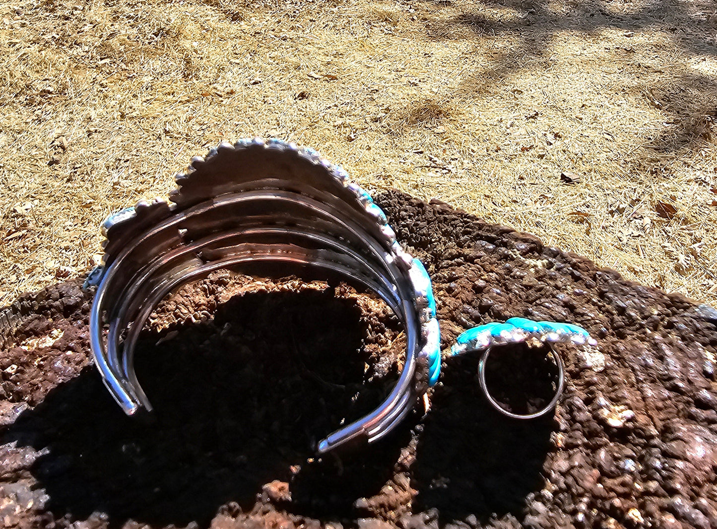 E. Wyaco Zuni Needlepoint Cuff Sterling Silver Native American Vintage