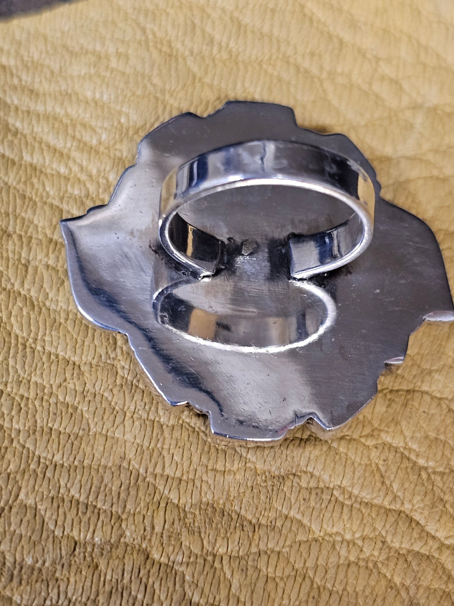 White Buffalo Moonstone Sterling Silver Southwestern Ring Size 6