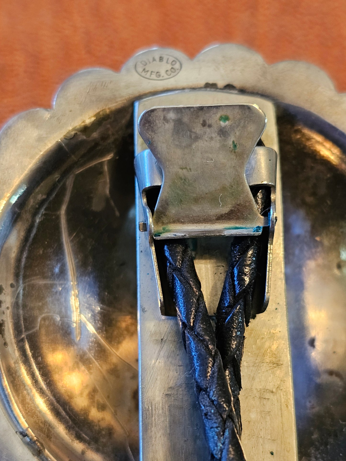 Bucking Bronc Rider Bolo Tie Vintage Diablo Manufacting Company Sterling Silver