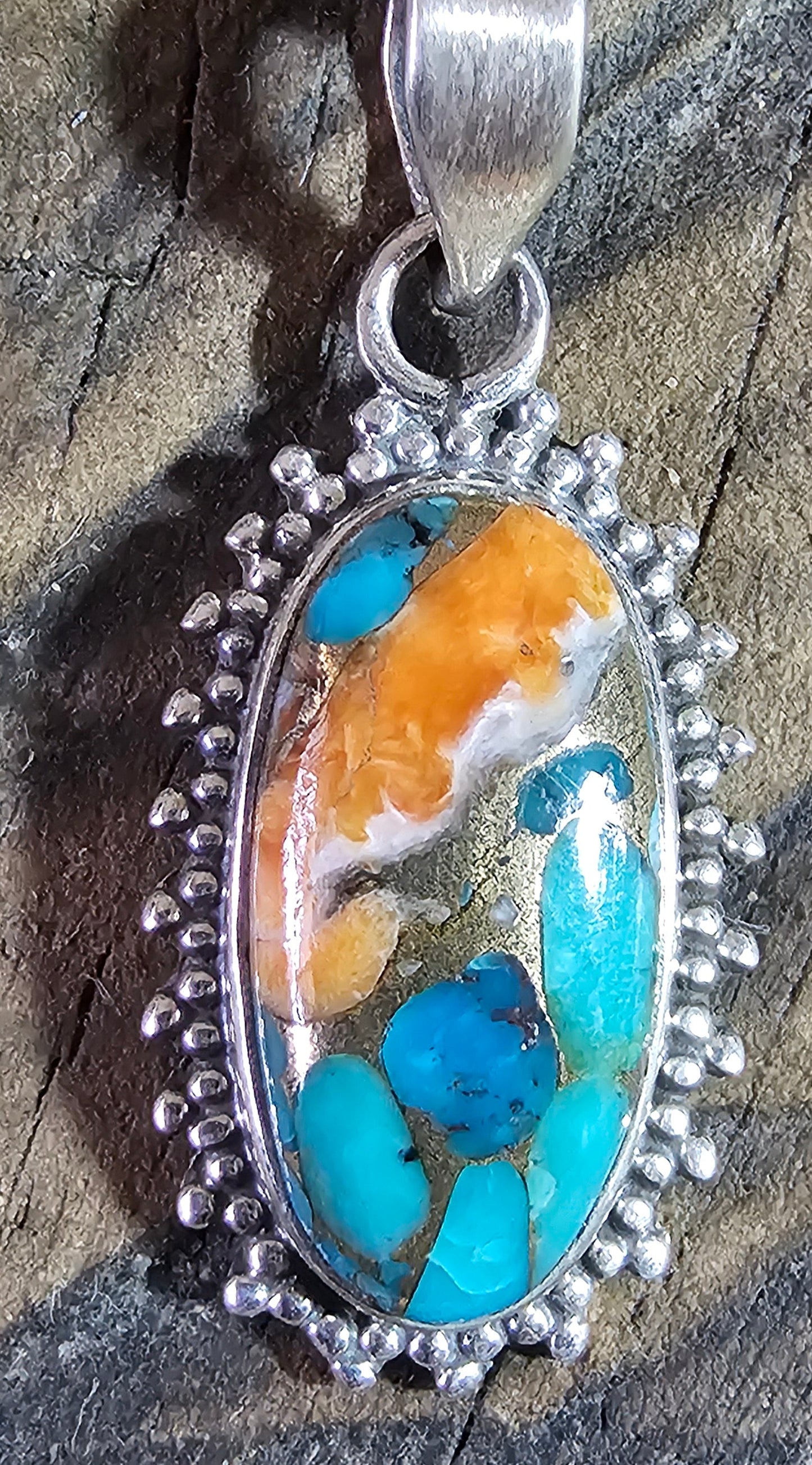 Spiny Oyster Sterling Silver Pendant