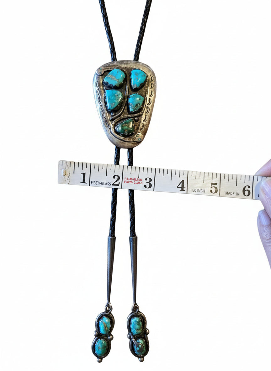 Effie Calavaza Zuni Bolo Tie Sterling Vintage RARE 110 Grams