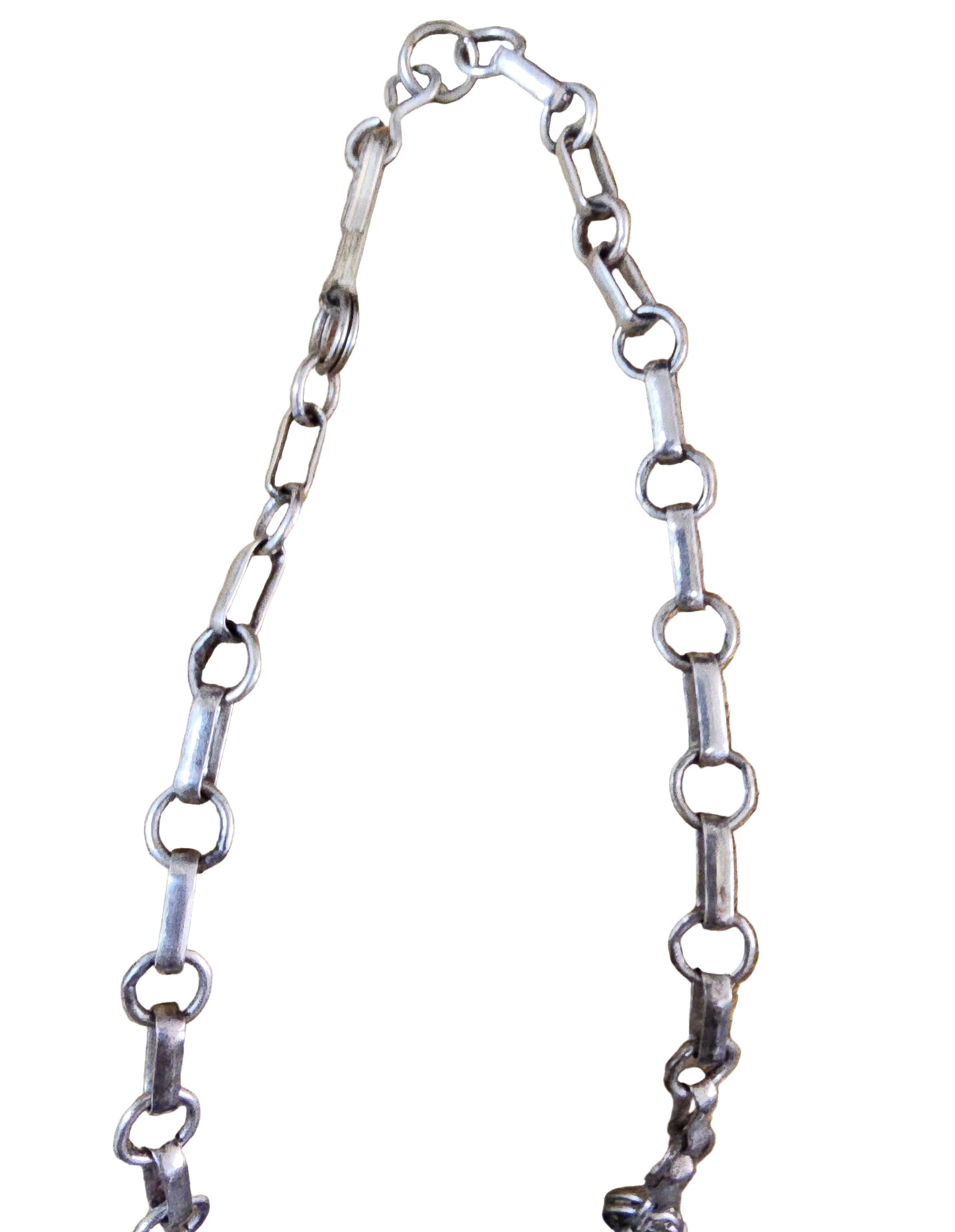 Vintage Zuni Necklace Sterling Silver Native American Petit Point W/Matching Earrings Rare