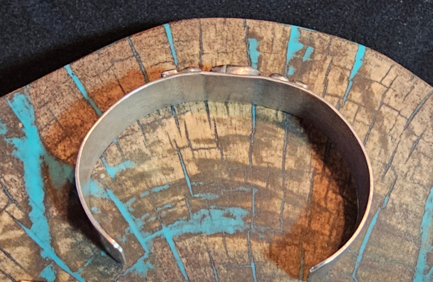 Red Coral and Sterling Silver Cuff Navajo