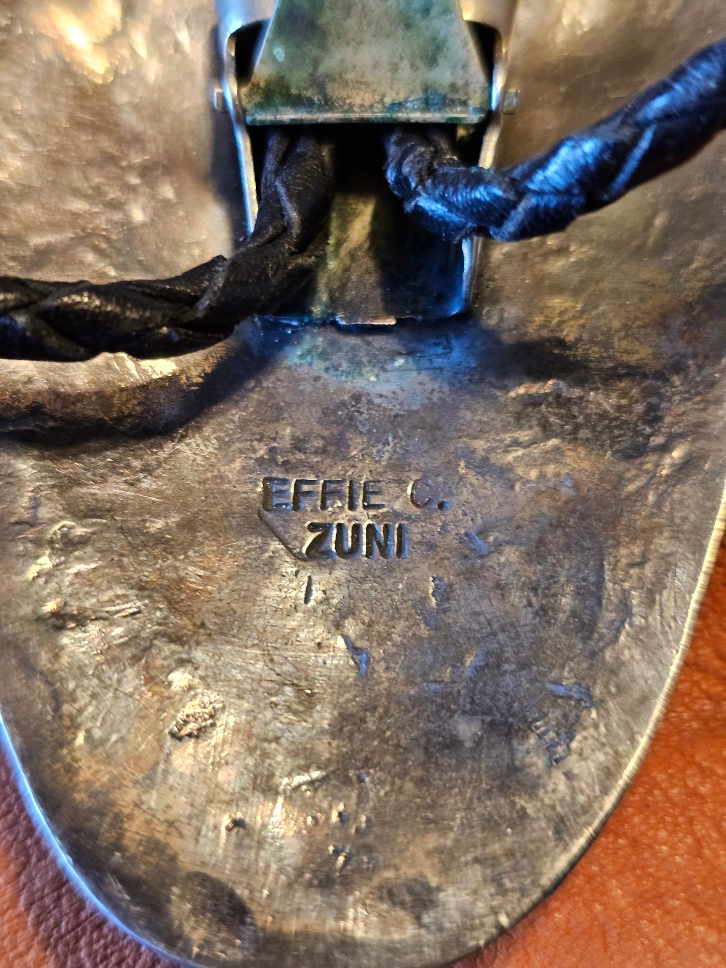 Effie Calavaza Zuni Bolo Tie Sterling Vintage RARE 110 Grams