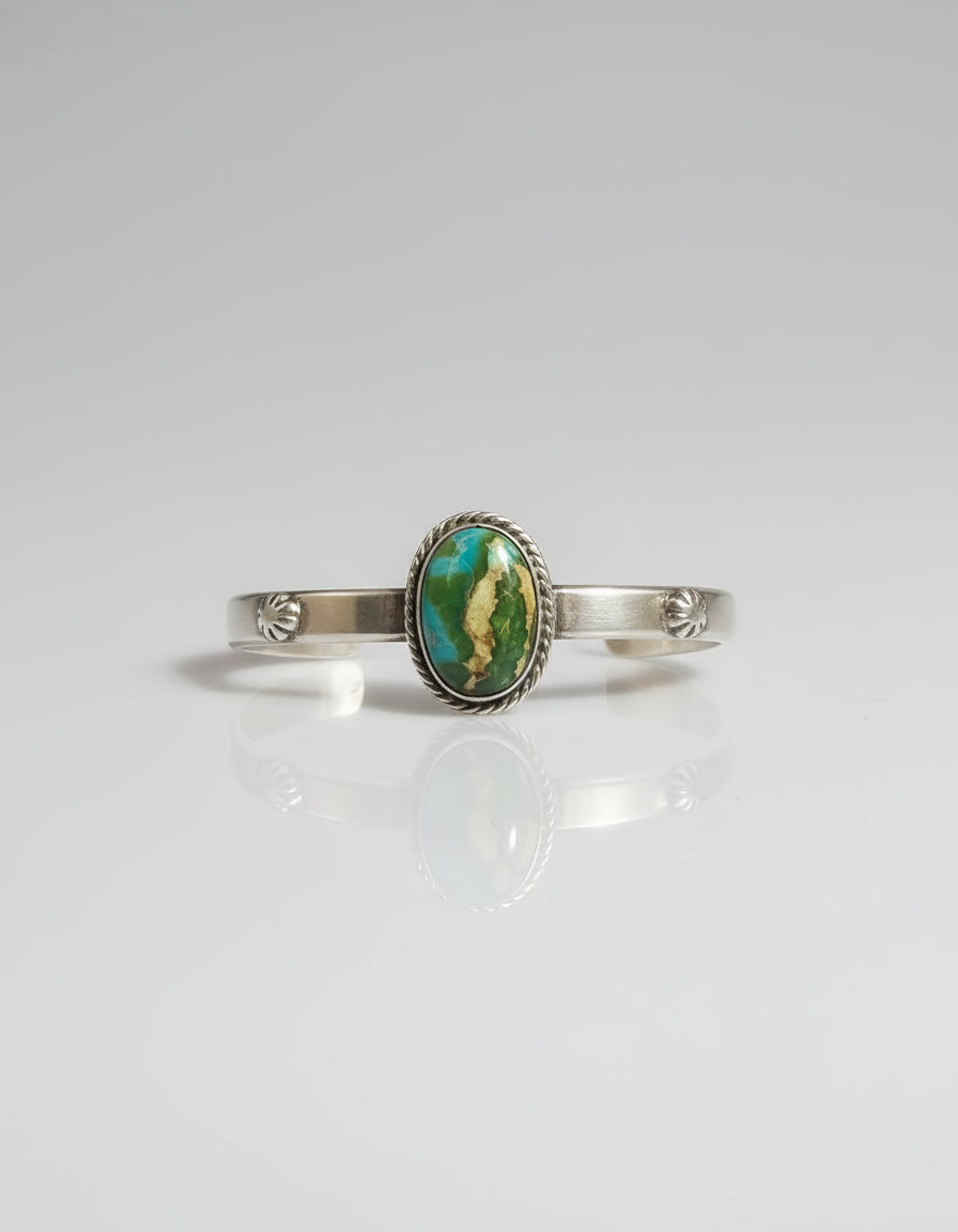 Sonoran Gold Cuff Sterling Silver Navajo Sam Yellowhair New