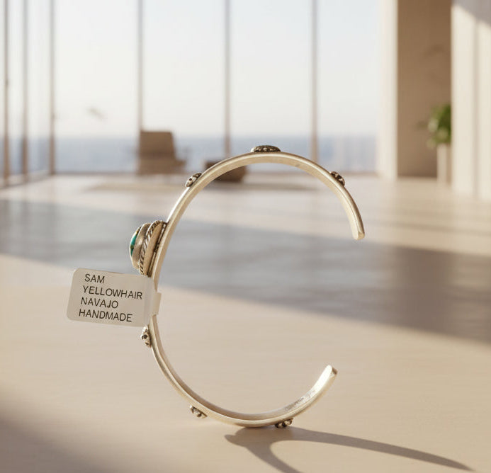 Sonoran Gold Cuff Sterling Silver Navajo Sam Yellowhair New