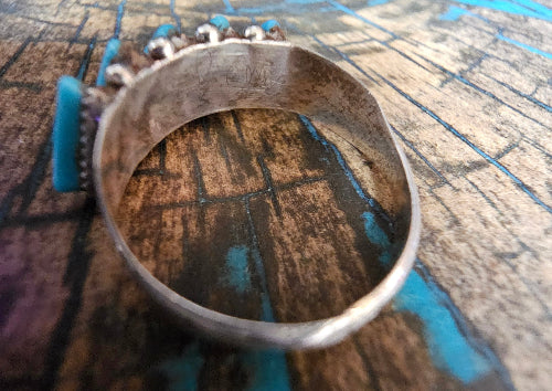 Zuni Native American made by Cletus LaMay Ring Sz 6 Vintage