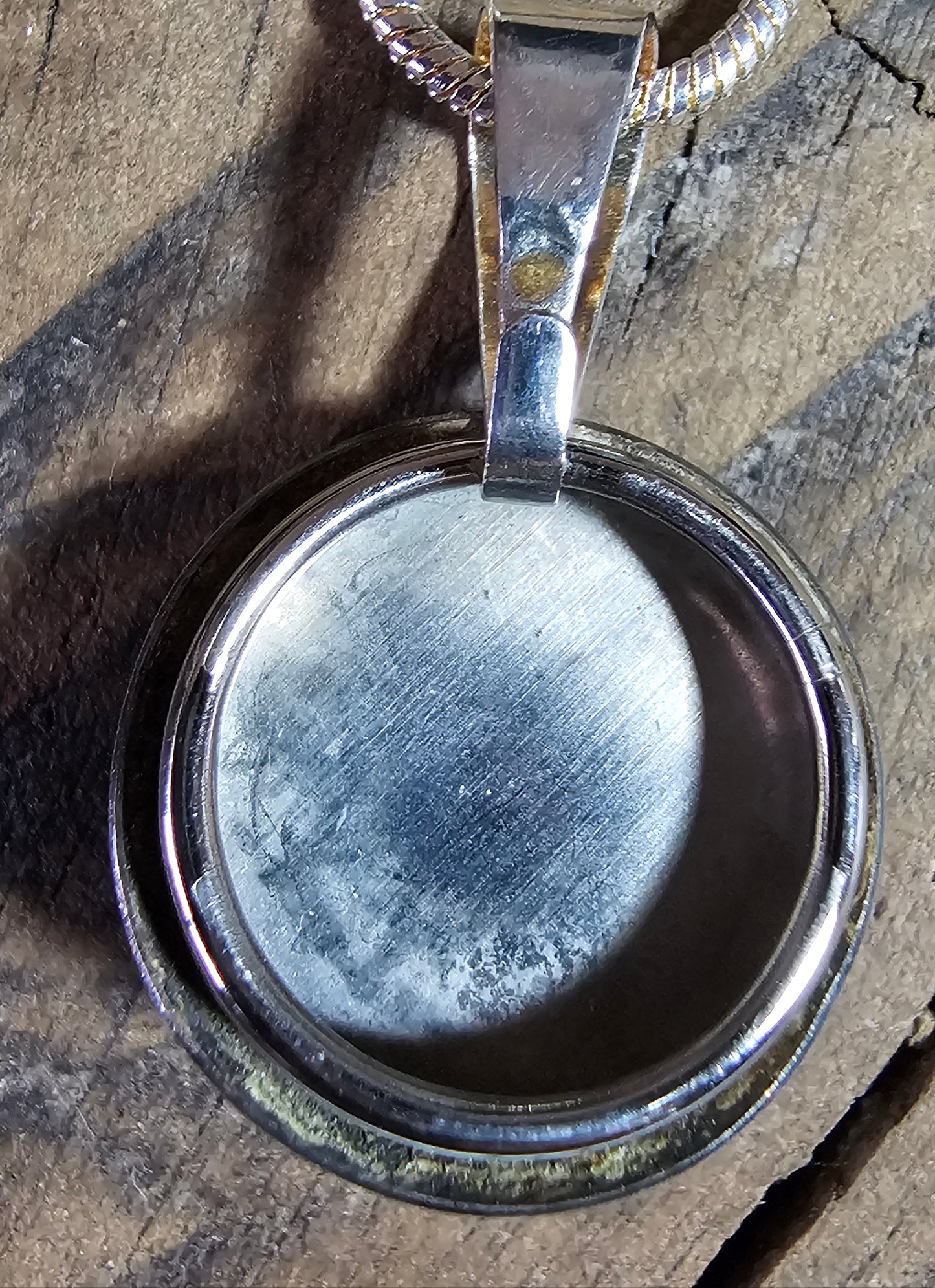 Sterling Silver Button Cover with Turquoise Necklace W/Free SS Chain