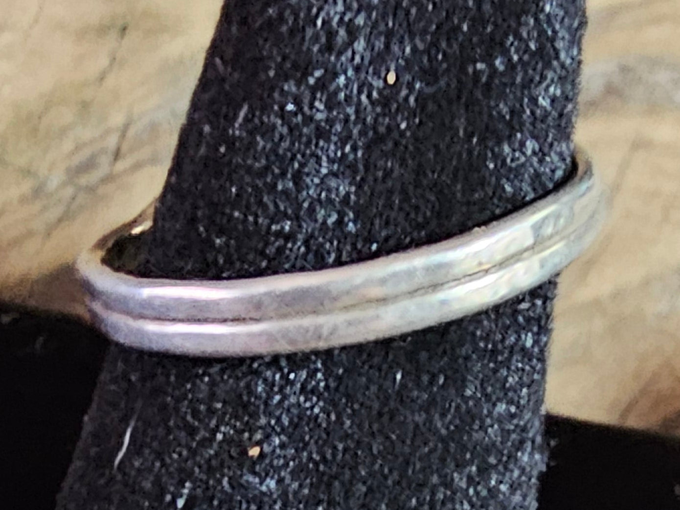 Vintage Inlay Zuni Ring Sterling Silver sz 6 1/4