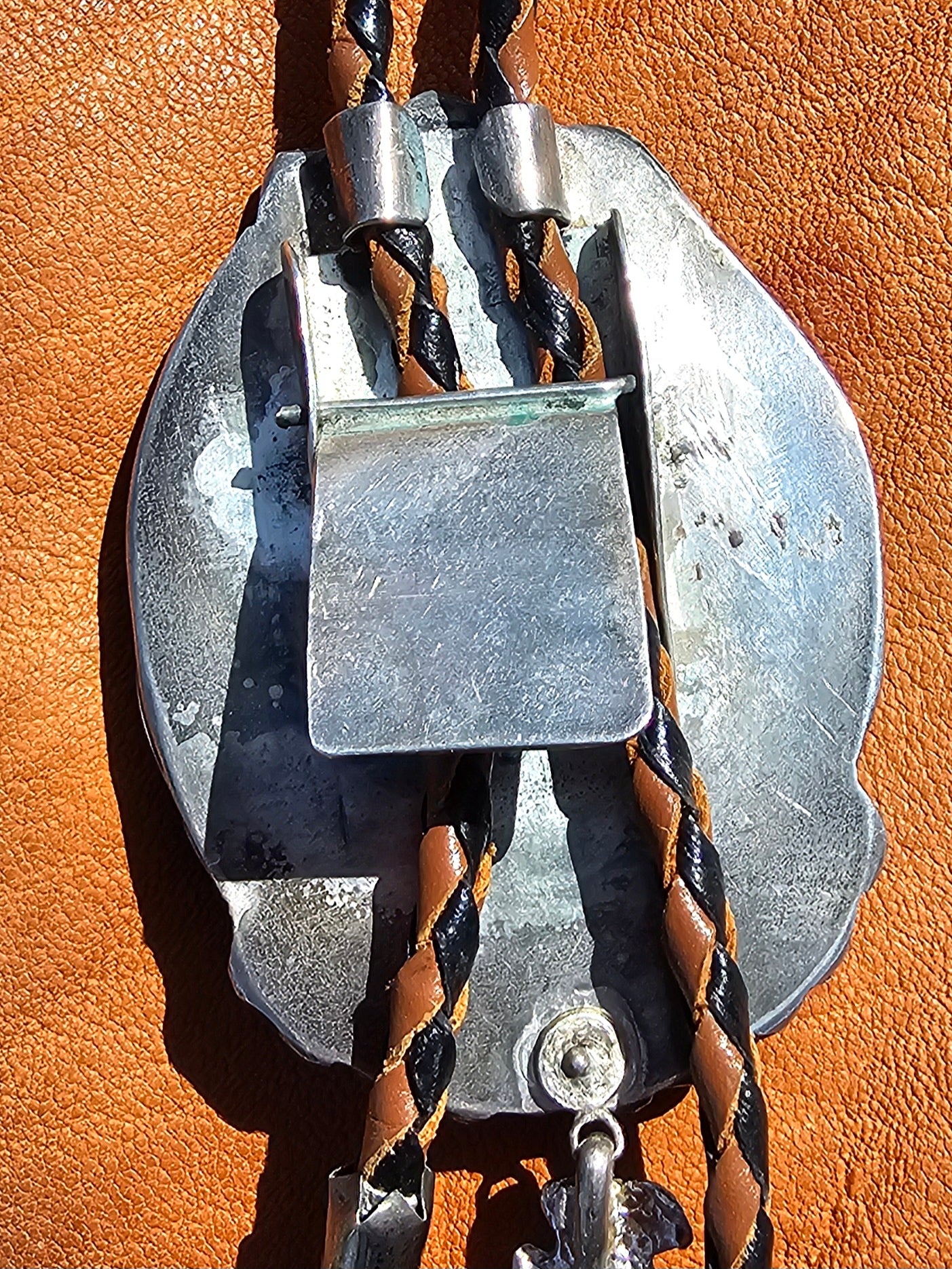 Vintage Agate Bolo Tie James Shay Navajo Sterling Silver Turquoise Red Coral