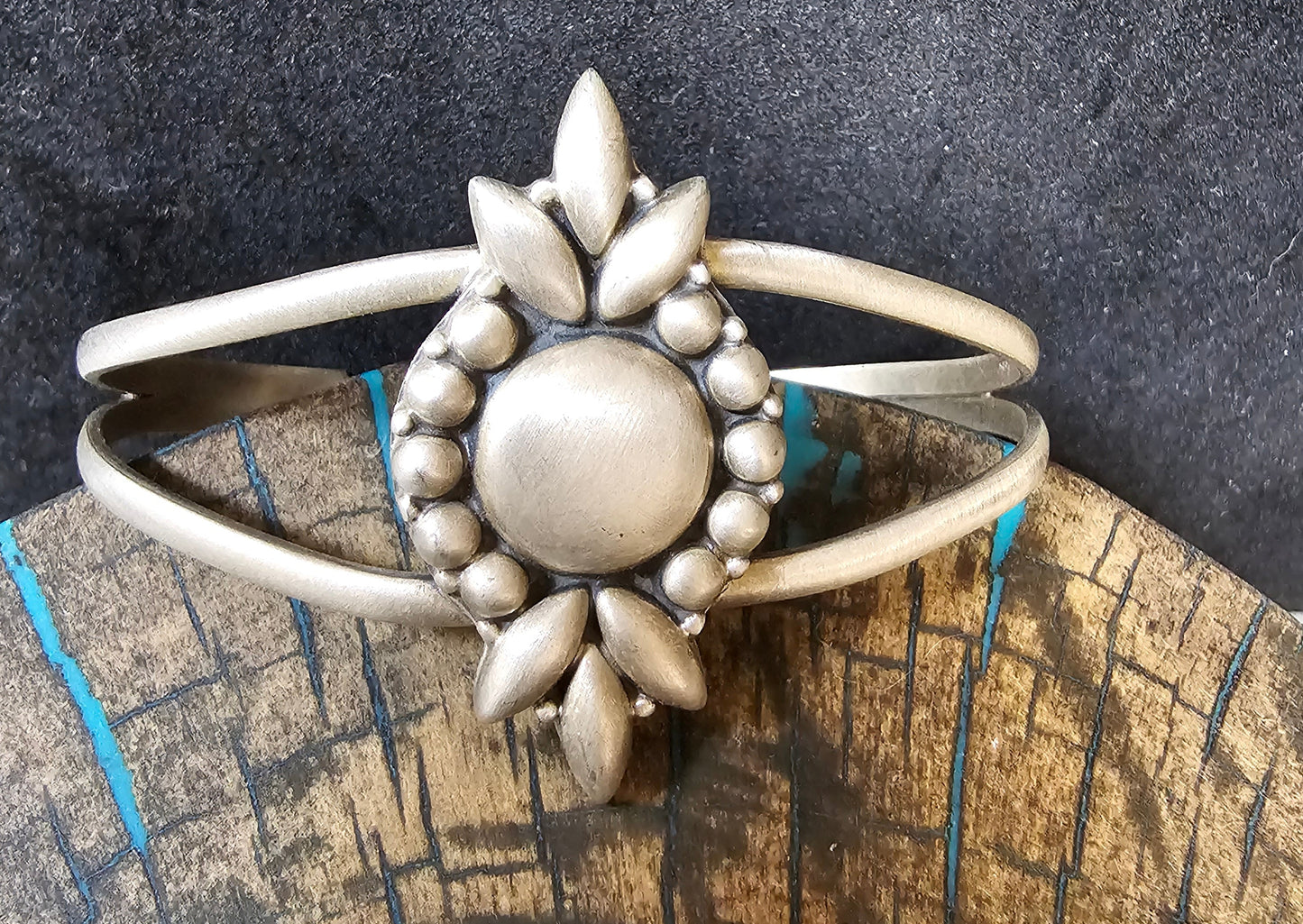 Sterling Silver Cuff with Floral Design Southwestern