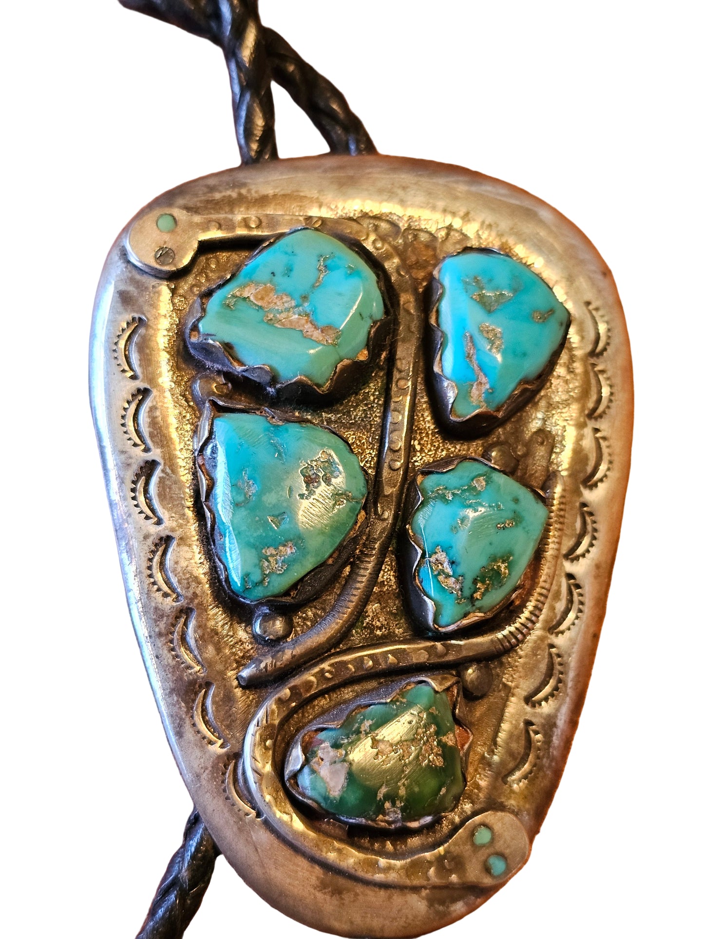 Effie Calavaza Zuni Bolo Tie Sterling Vintage RARE 110 Grams