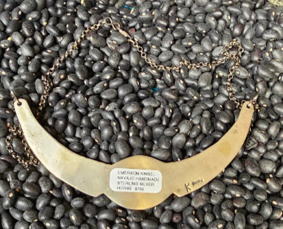 Emerson Kinsel Sterling Silver Horse Necklace Native American Navajo