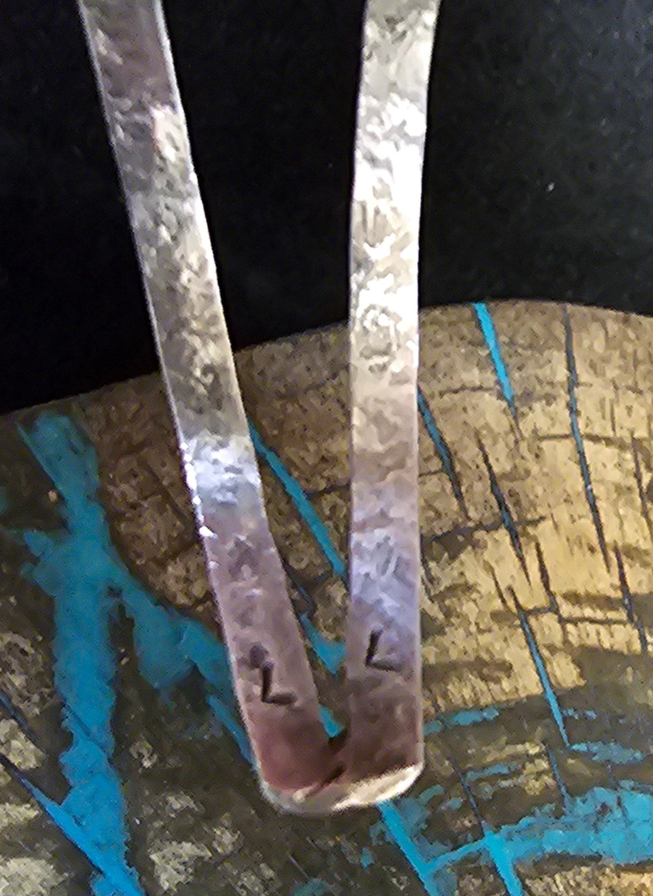 Vintage Navajo Branch Coral & Sterling Silver Cuff Stamped LL