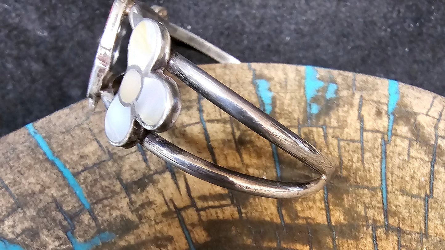 Zuni Mother of Pearl Cuff Signed Winnie L. Zephier