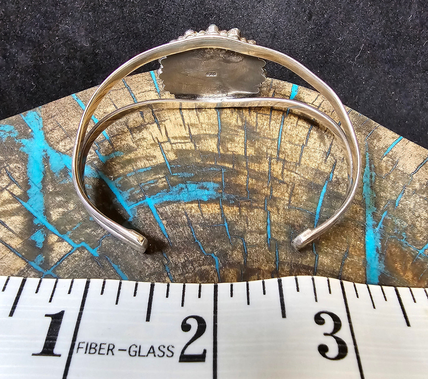 Zuni Cluster Cuff Sterling Silver Stamped 925