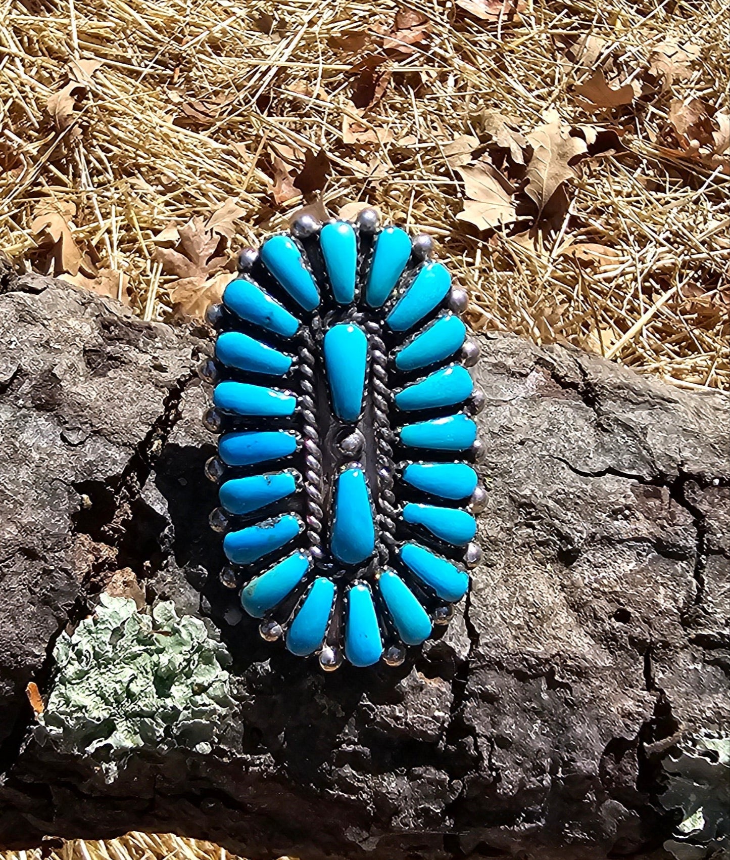 E. Wyaco Zuni Needlepoint Cuff Sterling Silver Native American Vintage